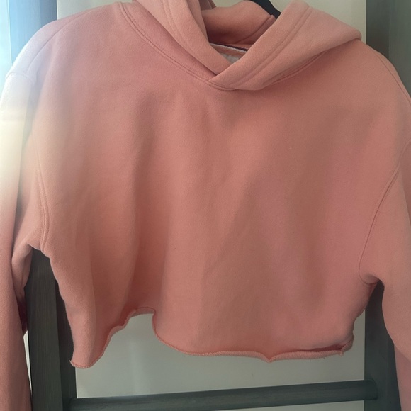 TNA Tops - TNA Blush Pink Cropped Hoodie